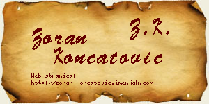 Zoran Končatović vizit kartica